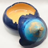 Scatola in Ceramica Blu e Turchese