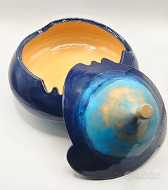 Scatola in Ceramica Blu e Turchese
