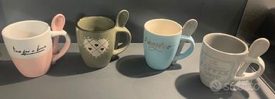 Set 4 tazzine con cucchiaino Max Factory