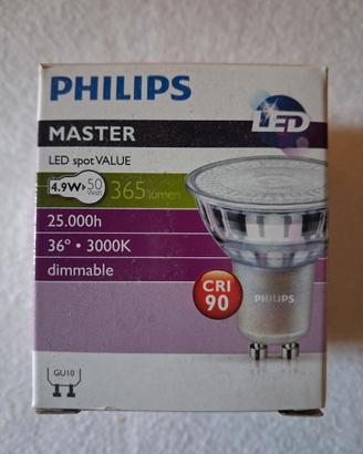 12 faretti led = 50w philips dimmerabili 