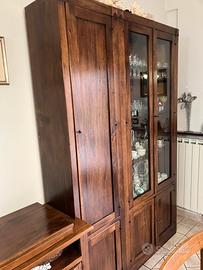 Credenza / vetrina in legno massello