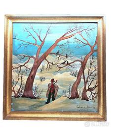 DIPINTO SU TELA NAIF, CULIBRK ĐOKO, “GAJDAŠ”, 1975