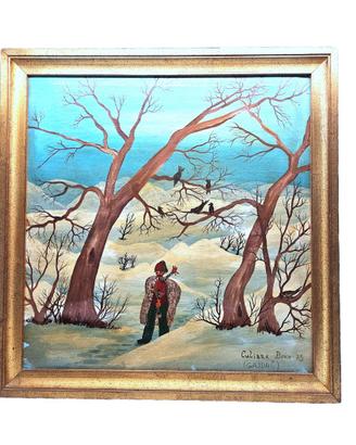 DIPINTO SU TELA NAIF, CULIBRK ĐOKO, “GAJDAŠ”, 1975
