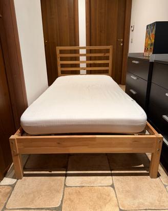 Letto singolo Ikea Tarva + materasso