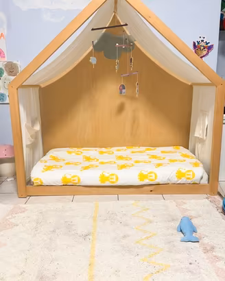 Letto Montessori casetta in legno