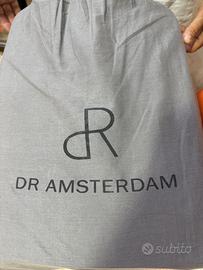 dR Amsterdam Tampa borsa laptop pelle verde oliva