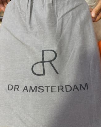 dR Amsterdam Tampa borsa laptop pelle verde oliva