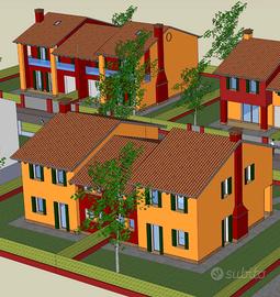 Bivilla al grezzo in zona residenziale tranquilla