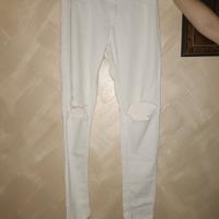 pantaloni Bershka bianchi