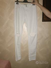 pantaloni Bershka bianchi