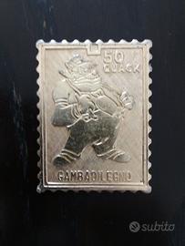 Topolino francobolli in metallo 50° anno