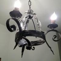 Lampadario ferro battuto