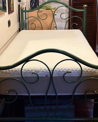 Letto ferro battuto con materasso