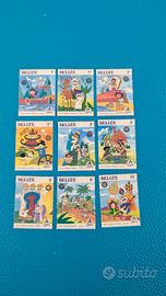 Serie 9 francobolli Belize