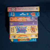 Lotto 7 vhs originali cartoni animati