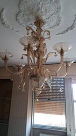 lampadario e due applique anni 30
