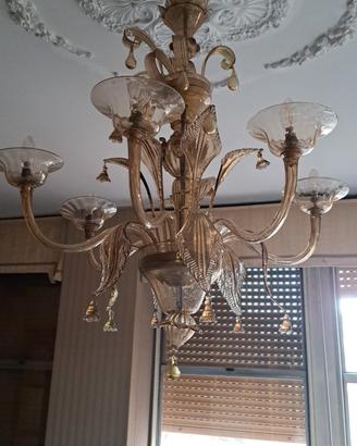 lampadario e due applique anni 30