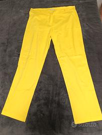 Pantaloni gialli cotone tg 48