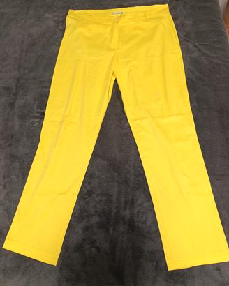 Pantaloni gialli cotone tg 48