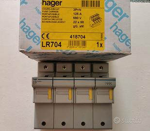 Hager LR704  Portafusibili 3P+N 125A 22X58 