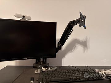 braccio per monitor doppio