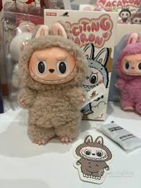 Labubu Macaron Pop Mart Originale Toffee marroncin