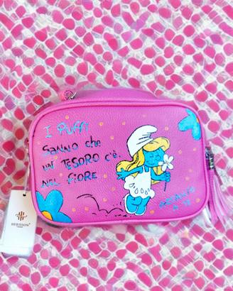 Borsa Herisson Firenze rosa con decorazione unica