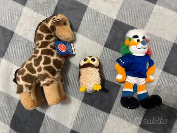 Tre pupazzi peluches marca Trudi