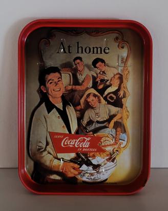 Vassoio Coca-Cola vintage rosso 27,5x21 cm