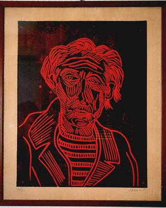 Quadro xilografia di Giuseppe Serafini