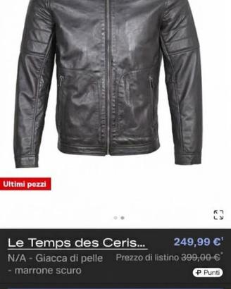 Giacca in vera pelle ovina cafe racer dark brown