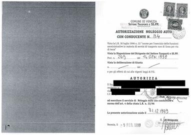 Licenza N.C.C. Comune di Venezia