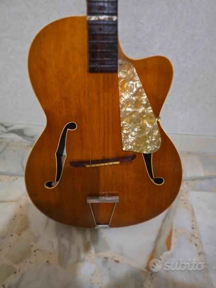 Chitarra Jazz Archtop Musoo 14'' – Mogano Massiccio Intagliato – Elettroacustica