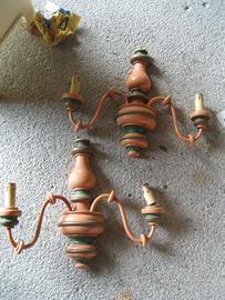 Appliques in legno vintage - coppia -