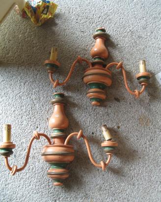 Appliques in legno vintage - coppia -