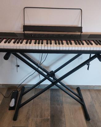 Pianoforte digitale con pedale, supporto, sgabello