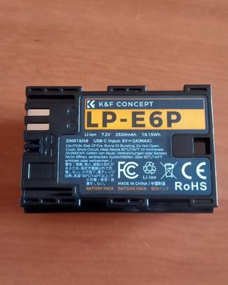 Batteria K&F CONCEPT LP-E6P 2520 mAh  x CANON