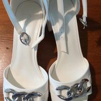 Scarpe bianche donna con tacco