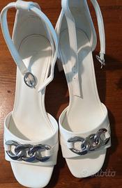 Scarpe bianche donna con tacco