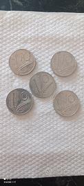 Lotto di cinque Monete da 10 lire