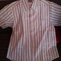 Camicia PROJECT BASIC righe rosso beige XXL m.c.