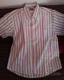 Camicia PROJECT BASIC righe rosso beige XXL m.c.