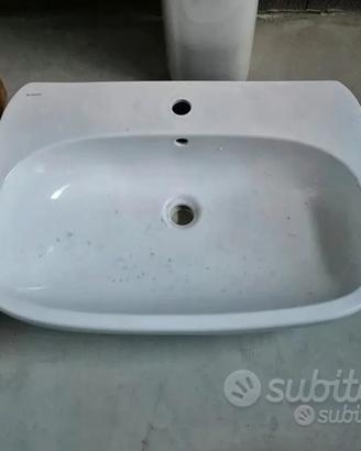 Lavandino bianco in ceramica, Geberit Pozzi Ginori