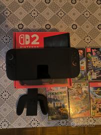 Nintendo switch 2 con 7 giochi e scontrino