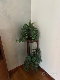 Portapiante/portavasi in legno a 2 livelli