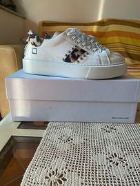 Scarpe D.A.T.E platform bianche e leopardate Abbigliamento e Accessori In vendita a Genova