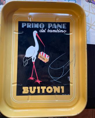 Vassoio vintage latta Buitoni ( primo pane)