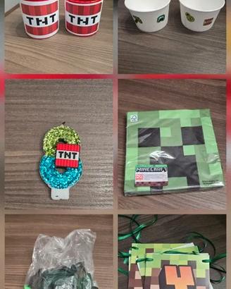 Set compleanno Minecraft – decorazioni e accessori