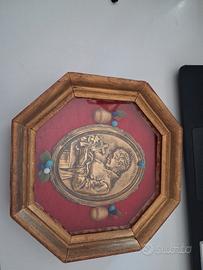 quadro con medaglione devozione 