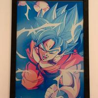 Quadro di Dragonball: Super Saiyan Blu.